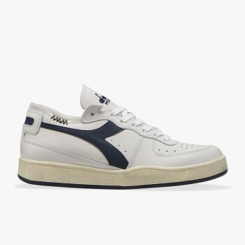 Diadora Heritage Mi Basket Row Cut Biele / Tmavomodre - Panske Tenisky